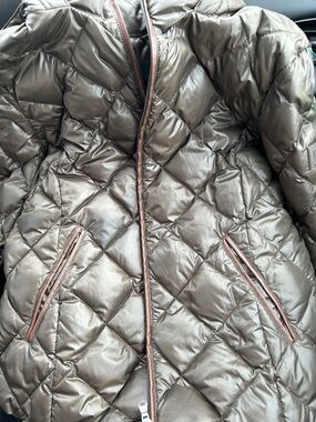 Lauren Ralph Lauren Quilted Puffer Jacket in Olive Brown down filled